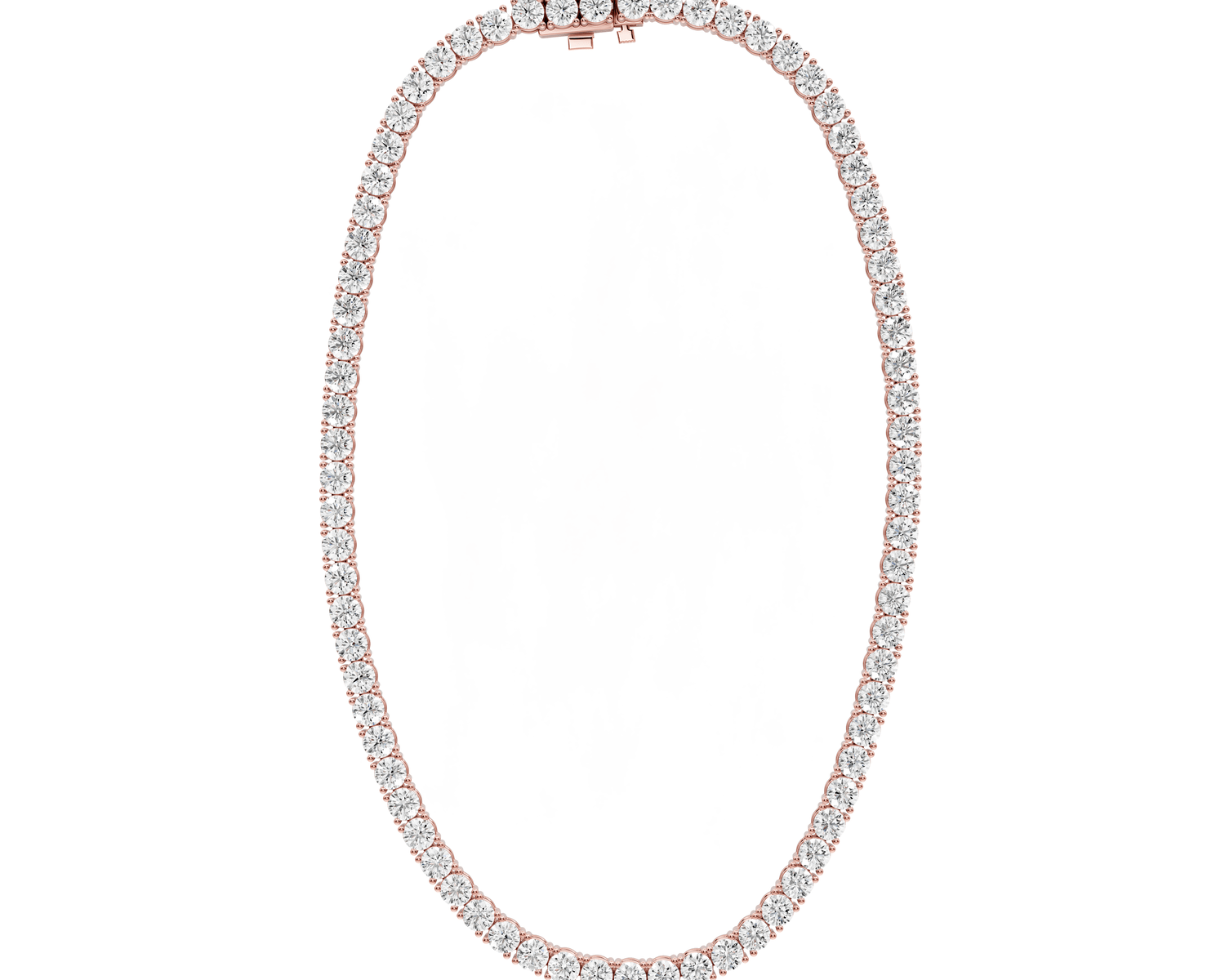 Clara Diamond Tennis Necklace (5.5mm) – 14KT Rose Gold - Mr. Alex Jewelry