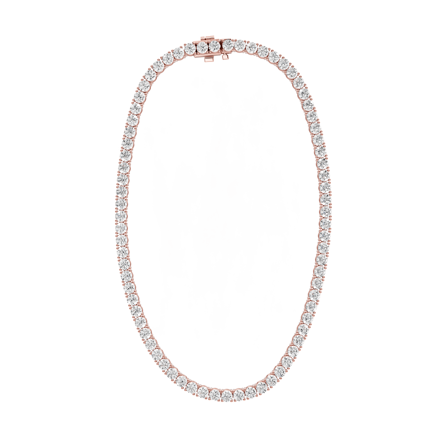 Clara Diamond Tennis Necklace (5.5mm) – 14KT Rose Gold - Mr. Alex Jewelry
