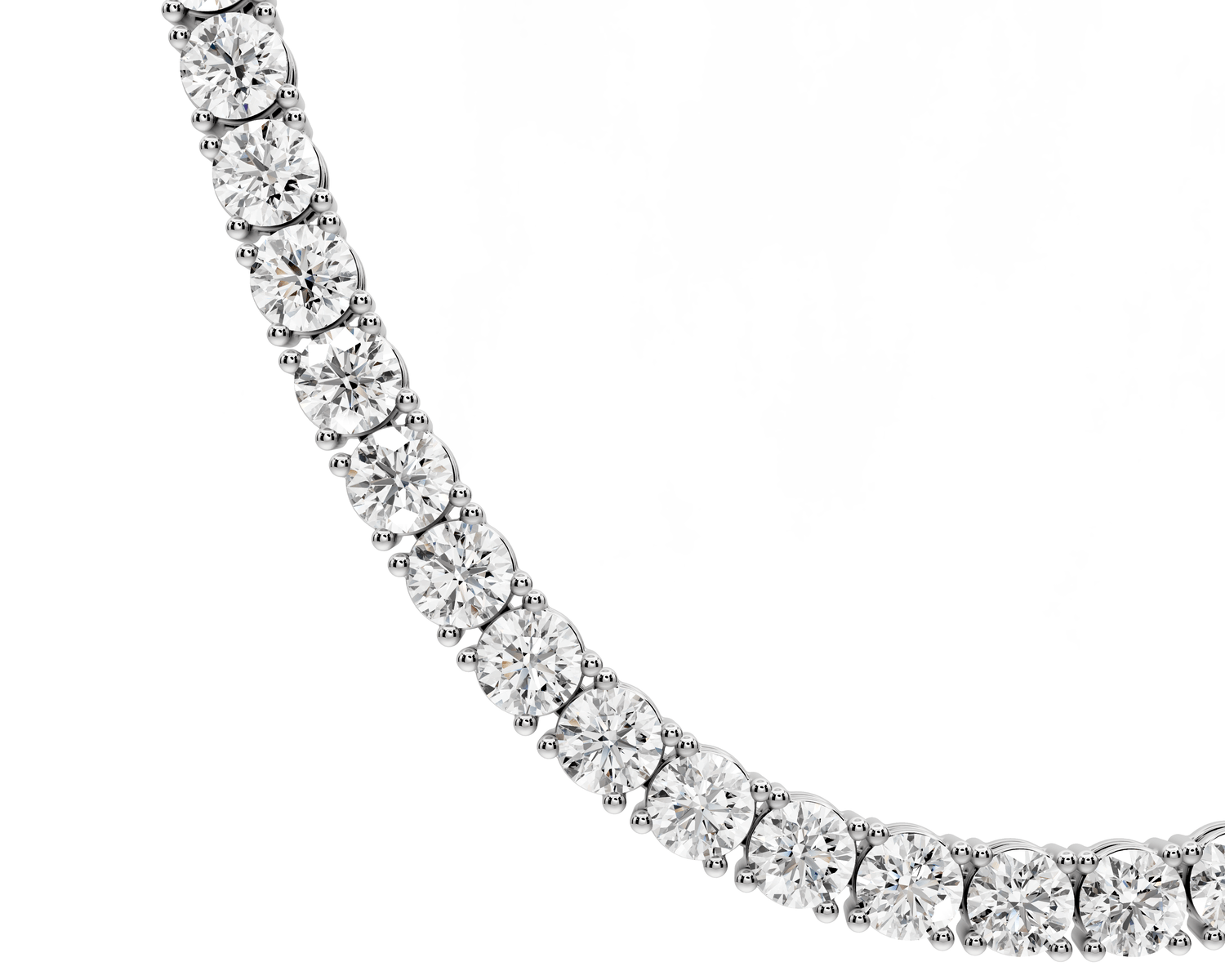 Clara Diamond Tennis Necklace (5.5mm) – 14KT White Gold - Mr. Alex Jewelry