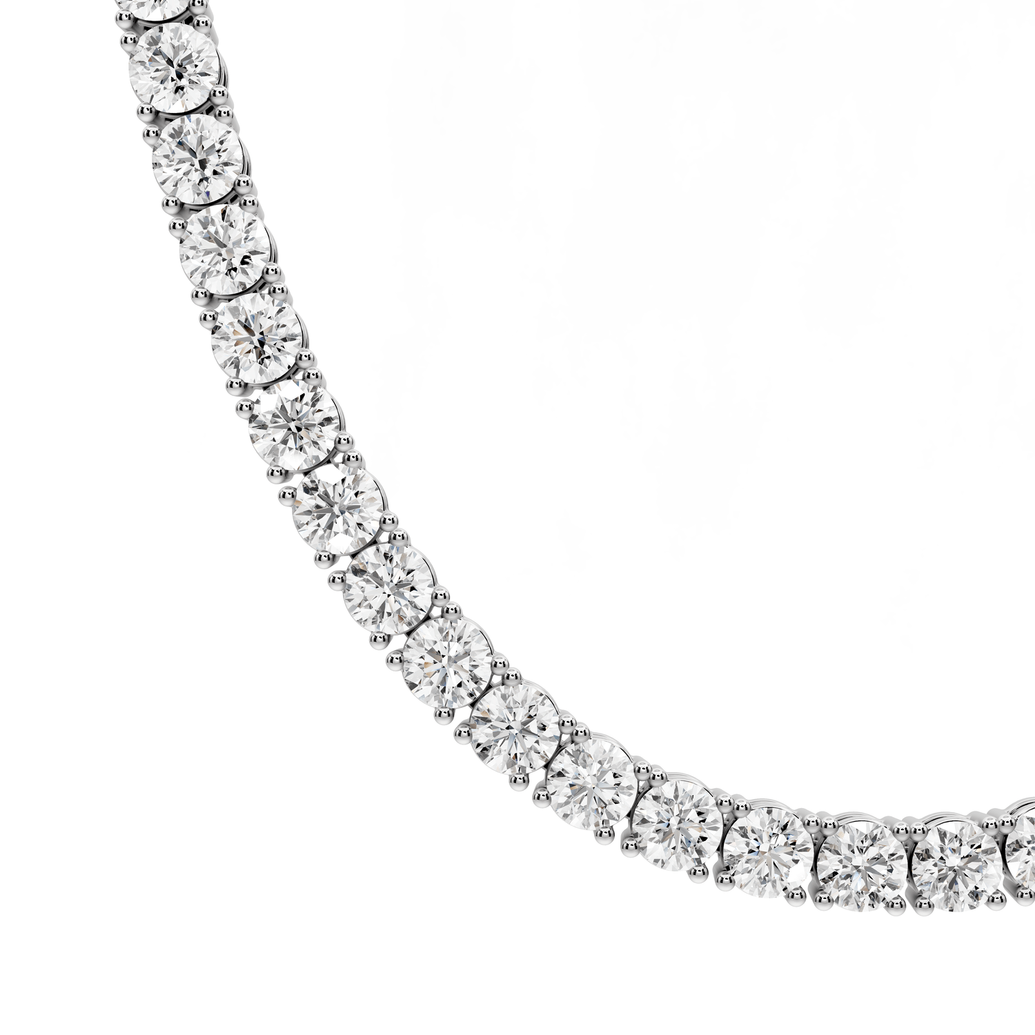 Clara Diamond Tennis Necklace (5.5mm) – 14KT White Gold - Mr. Alex Jewelry