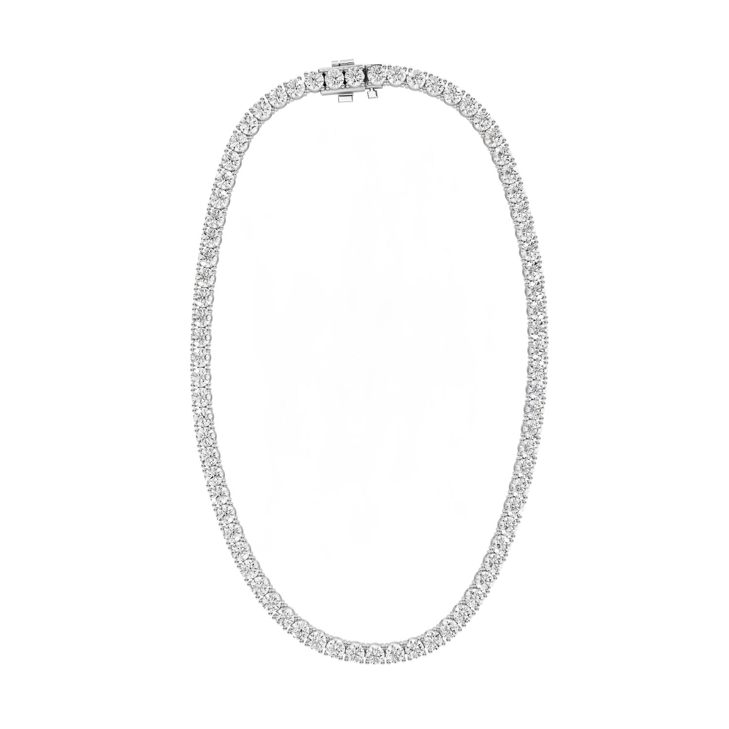 Clara Diamond Tennis Necklace (5.5mm) – 14KT White Gold - Mr. Alex Jewelry