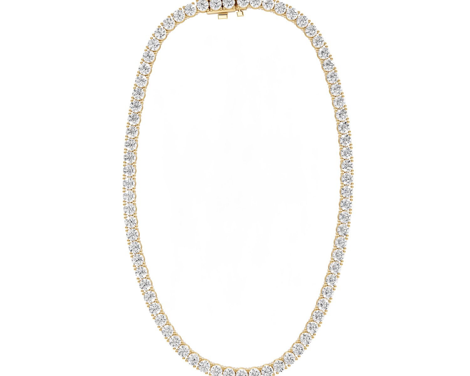 Clara Diamond Tennis Necklace (5.5mm) – 14KT Yellow Gold - Mr. Alex Jewelry