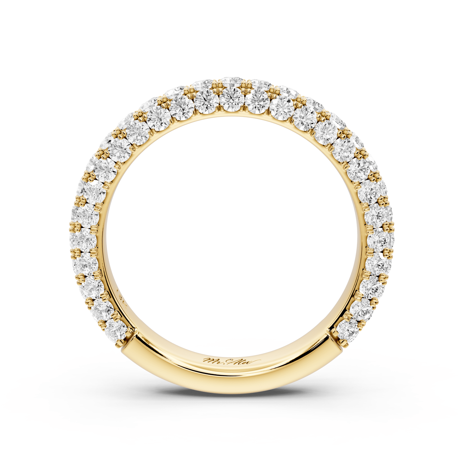 Clarissa - 18k yellow gold Double Row Diamond Eternity Band Ring - Mr. Alex Jewelry