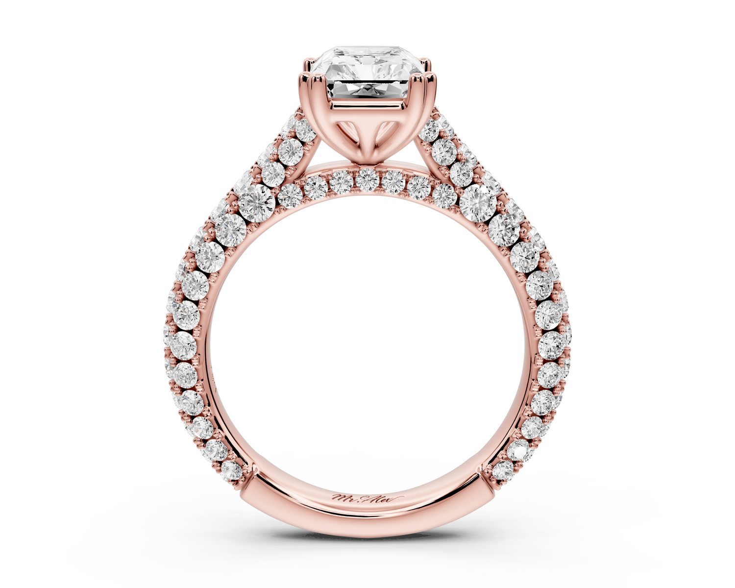 Clarissa - 2ct emerald Engagement Ring 18k rose gold - Mr. Alex Jewelry