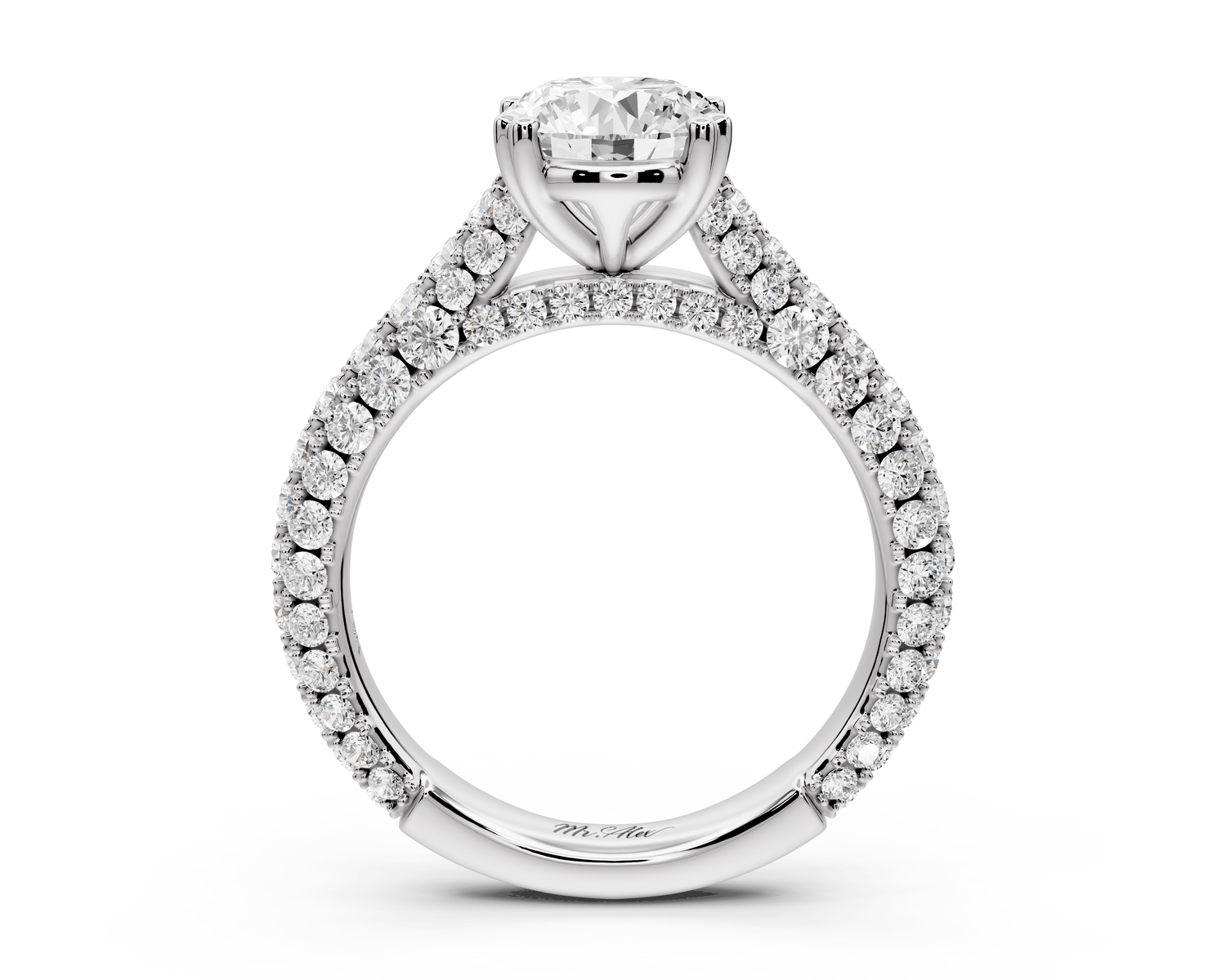 Clarissa - 2ct oval Engagement Ring 18k white gold - Mr. Alex Jewelry
