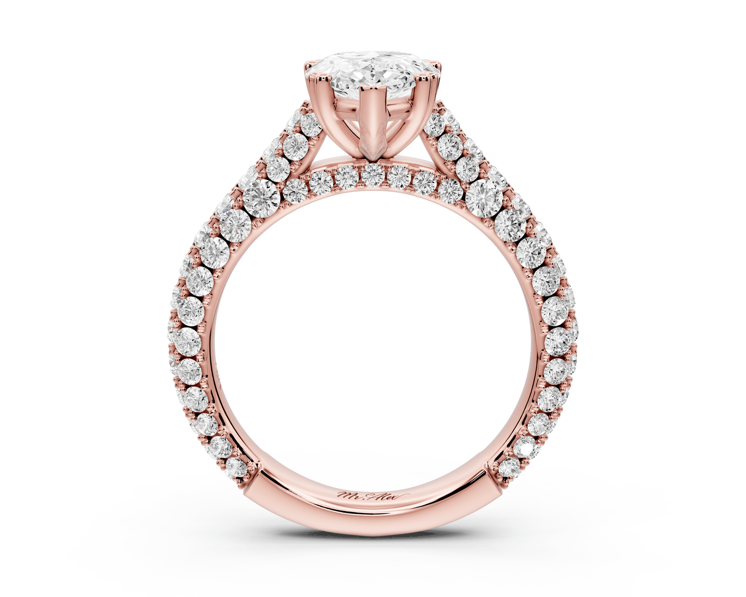 Clarissa - 2ct pear Engagement Ring 14k rose gold - Mr. Alex Jewelry