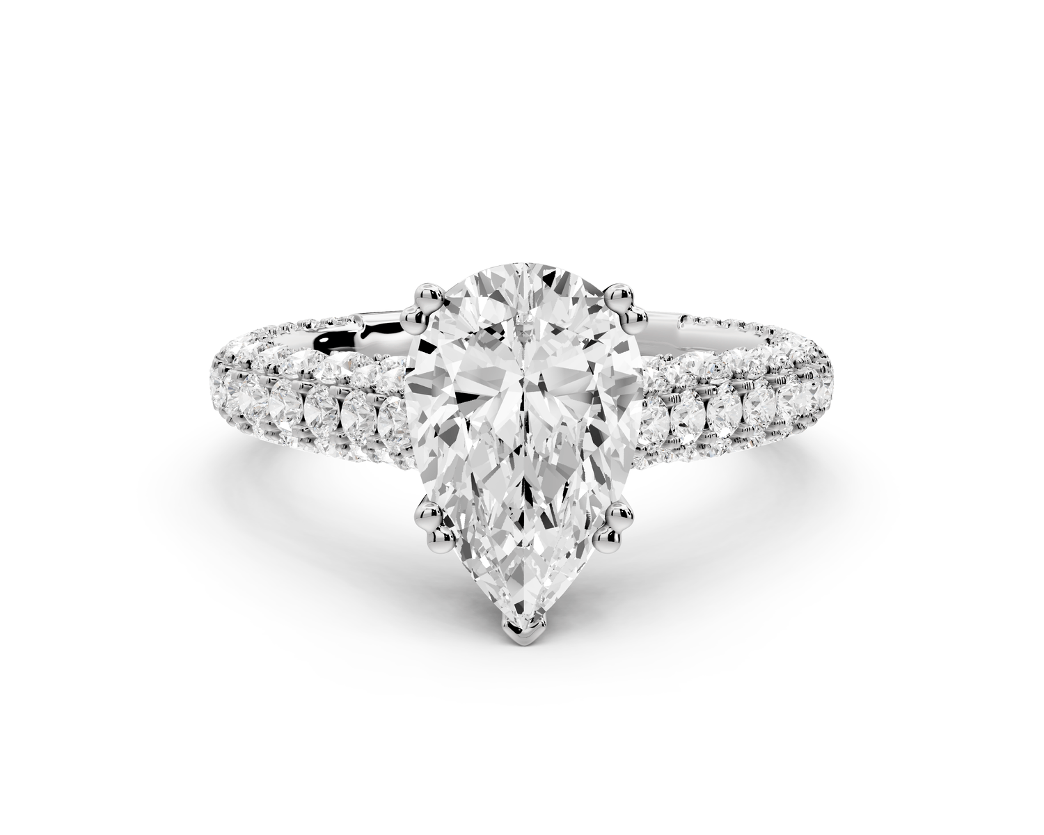 Clarissa - 2ct pear Engagement Ring 14k white gold - Mr. Alex Jewelry