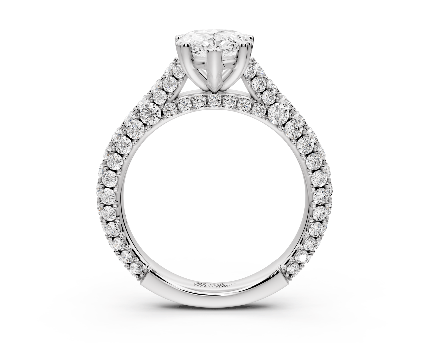 Clarissa - 2ct pear Engagement Ring 14k white gold - Mr. Alex Jewelry