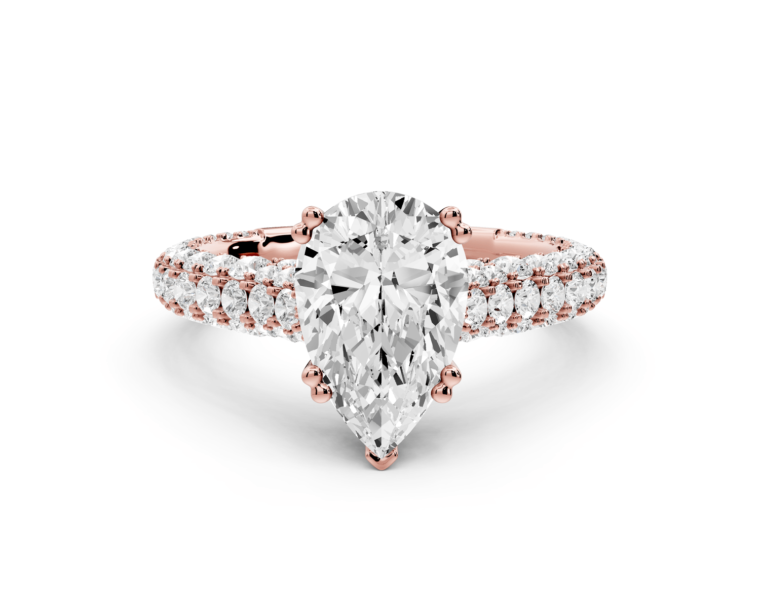 Clarissa - 2ct pear Engagement Ring 18k rose gold - Mr. Alex Jewelry