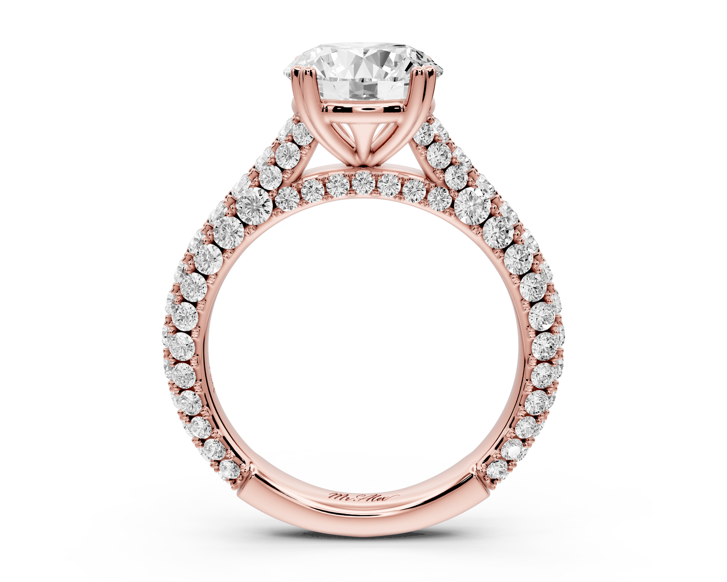 Clarissa - 2ct round Engagement Ring 18k rose gold - Mr. Alex Jewelry