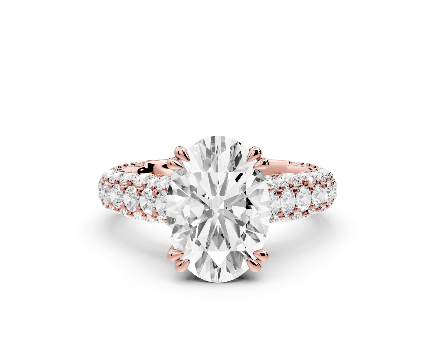 Clarissa - 3ct oval Engagement Ring 14k rose gold - Mr. Alex Jewelry