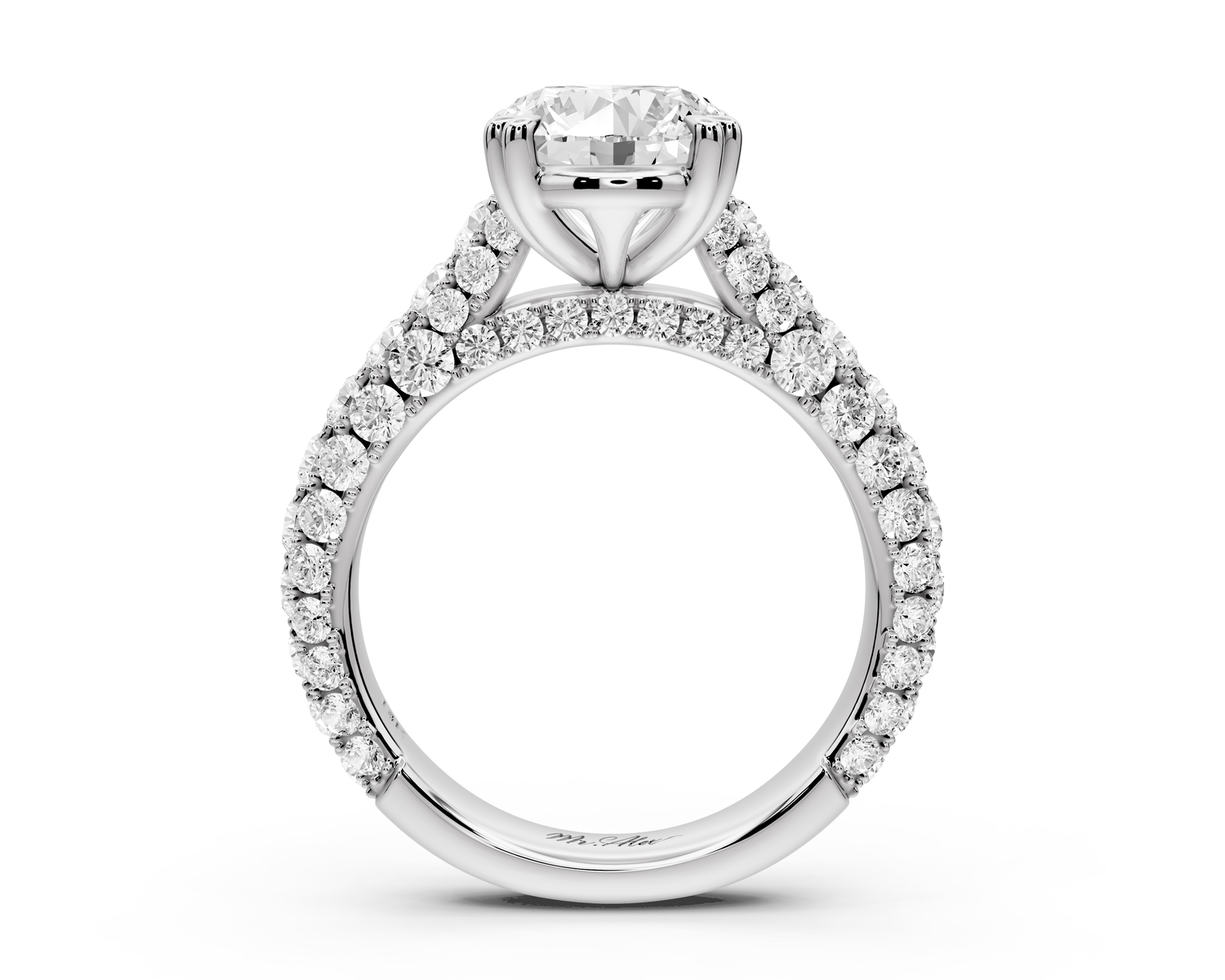 Clarissa - 3ct oval Engagement Ring 14k white gold - Mr. Alex Jewelry
