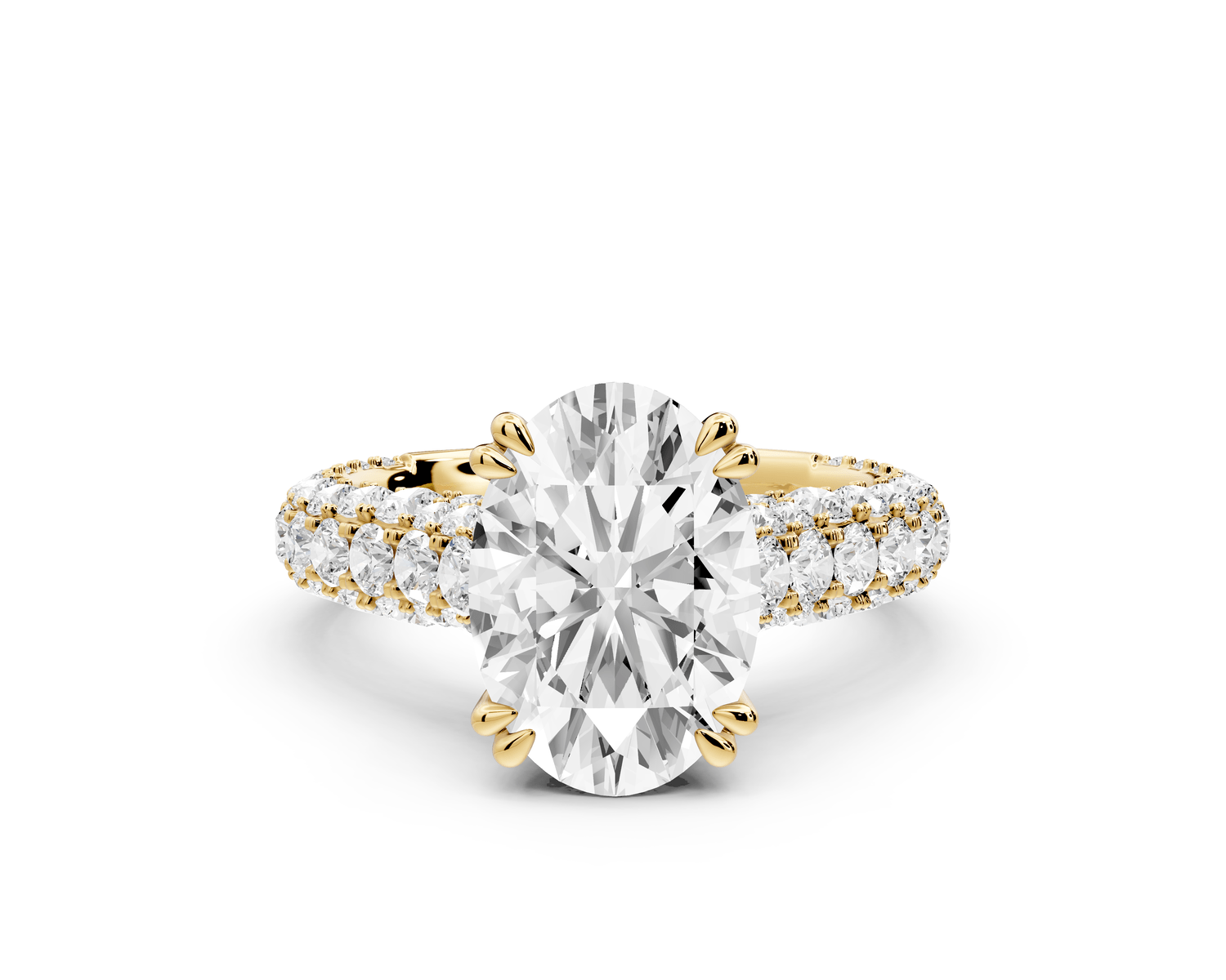 Clarissa - 3ct oval Engagement Ring 14k yellow gold - Mr. Alex Jewelry