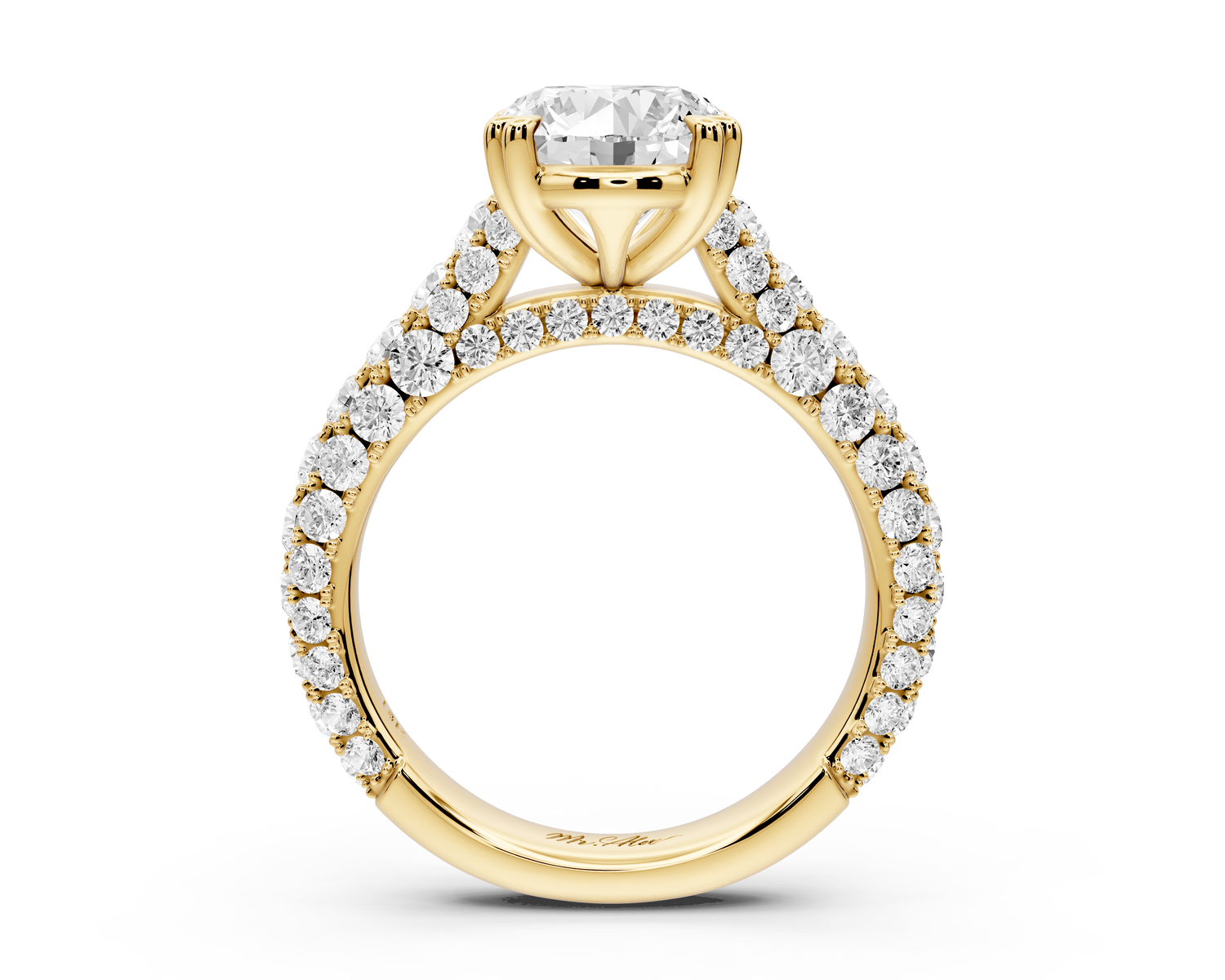 Clarissa - 3ct oval Engagement Ring 14k yellow gold - Mr. Alex Jewelry
