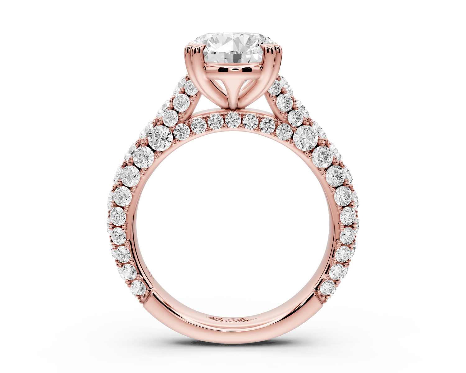 Clarissa - 3ct oval Engagement Ring 18k rose gold - Mr. Alex Jewelry