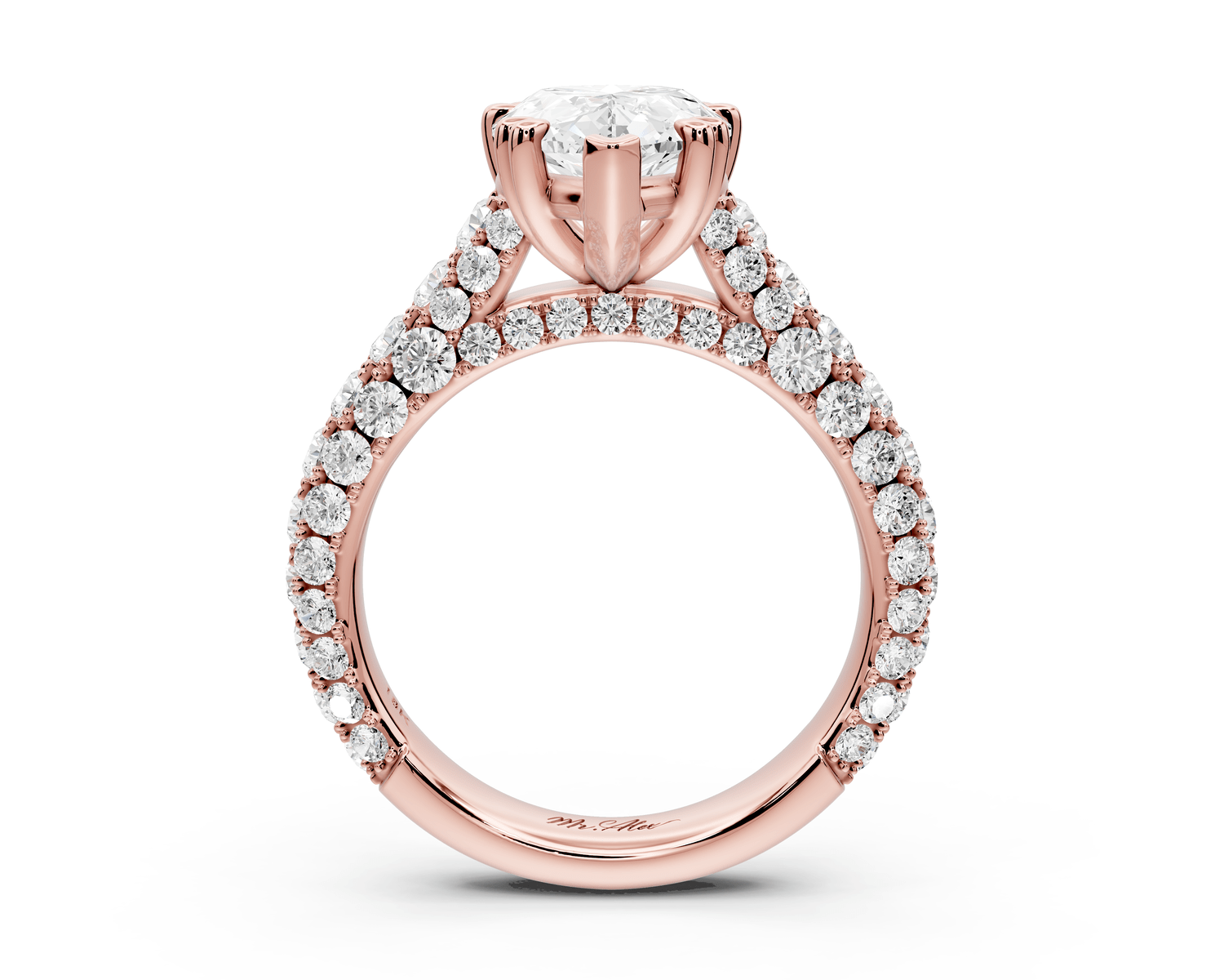 Clarissa - 3ct pear Engagement Ring 14k rose gold - Mr. Alex Jewelry