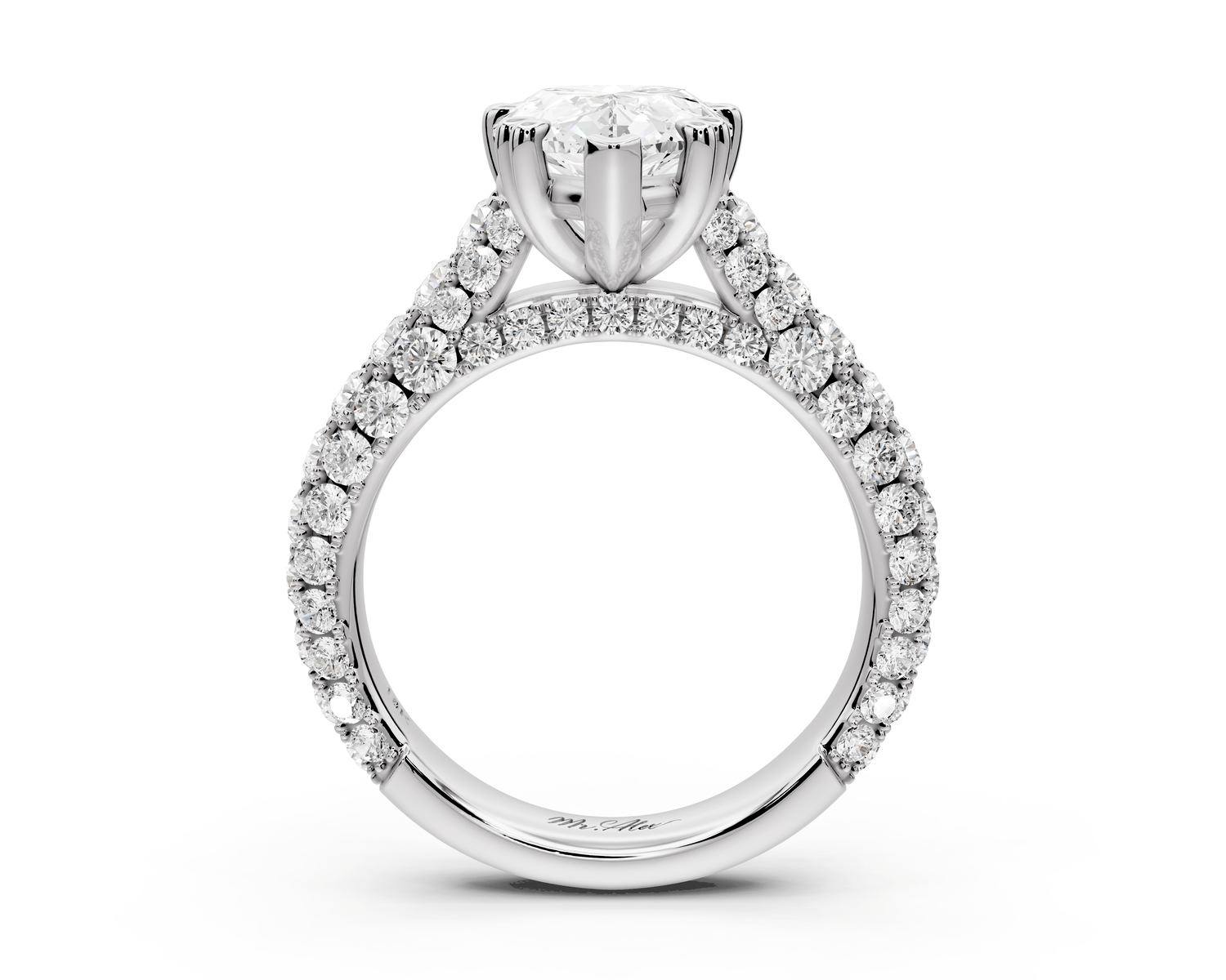 Clarissa - 3ct pear Engagement Ring 14k white gold - Mr. Alex Jewelry