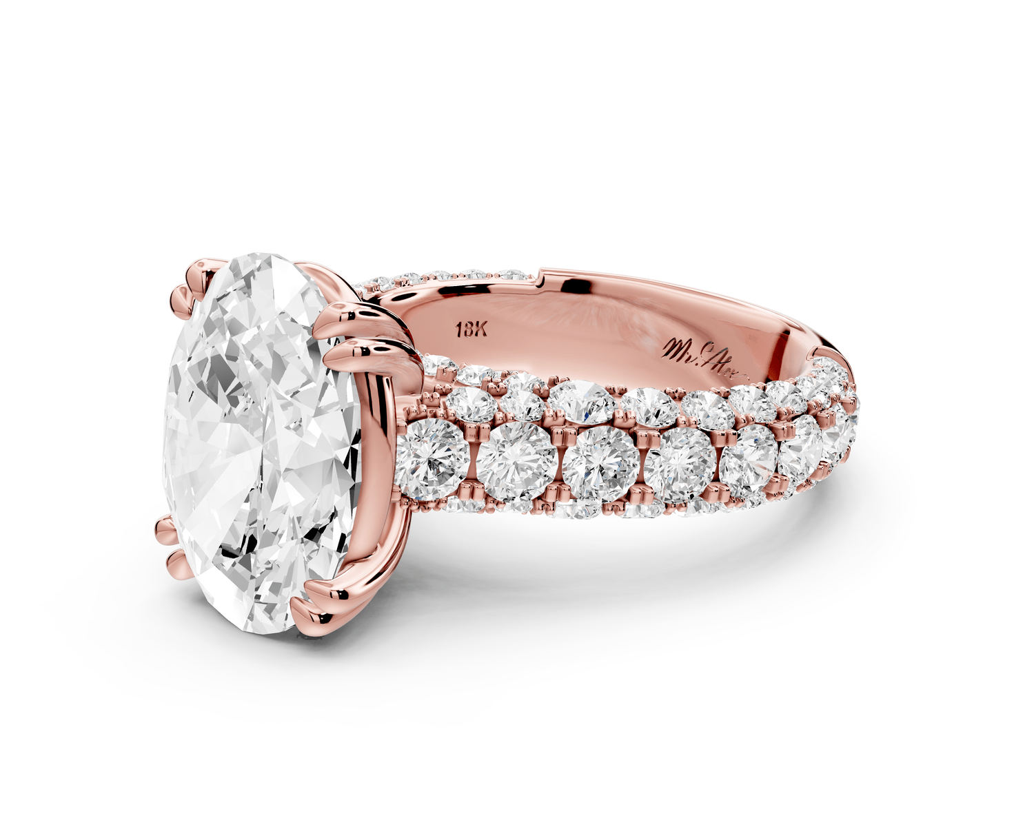 Clarissa - 4ct oval Engagement Ring 14k rose gold - Mr. Alex Jewelry