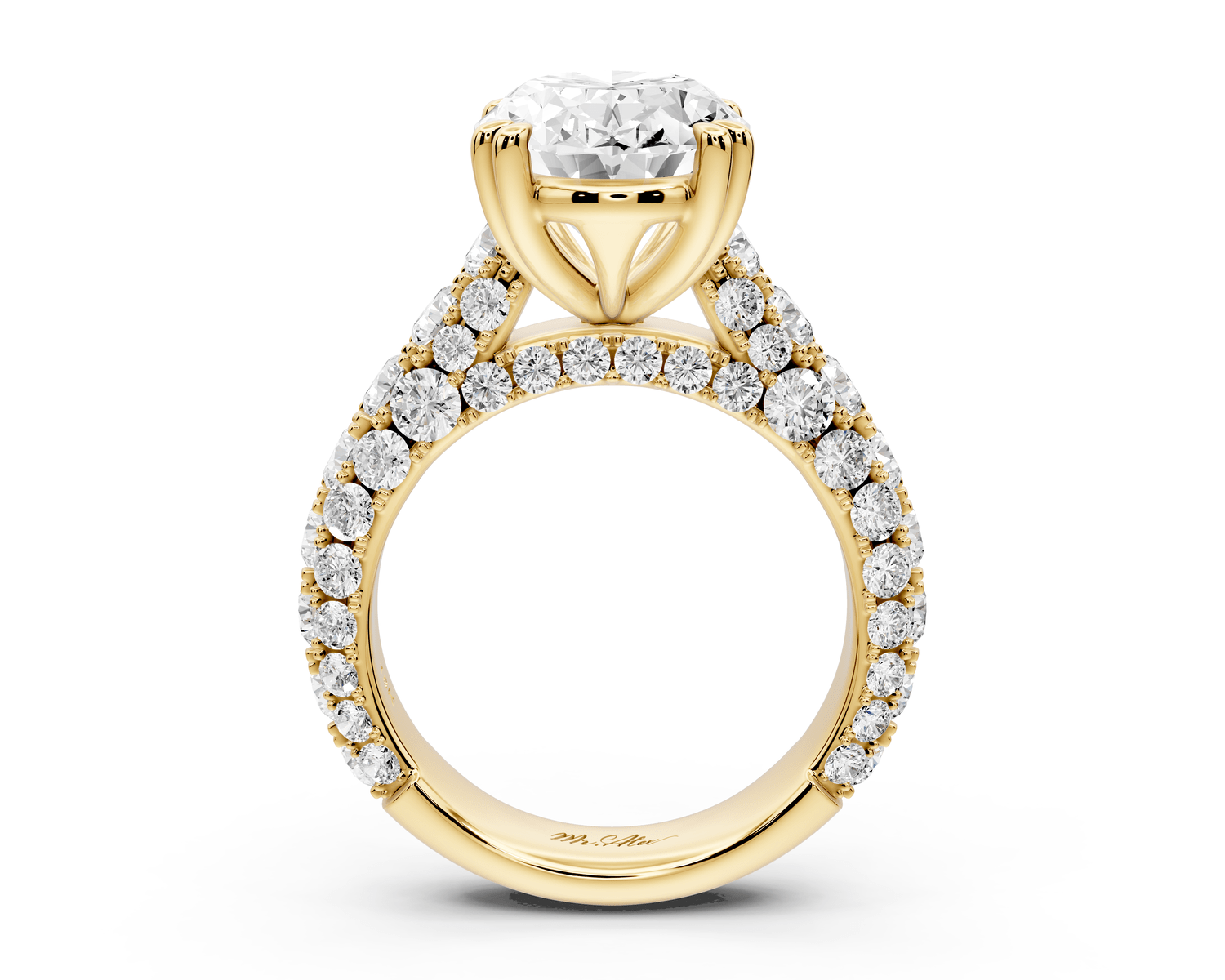 Clarissa - 4ct oval Engagement Ring 14k yellow gold - Mr. Alex Jewelry
