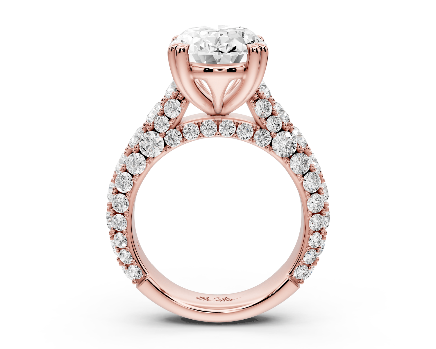 Clarissa - 4ct oval Engagement Ring 18k rose gold - Mr. Alex Jewelry