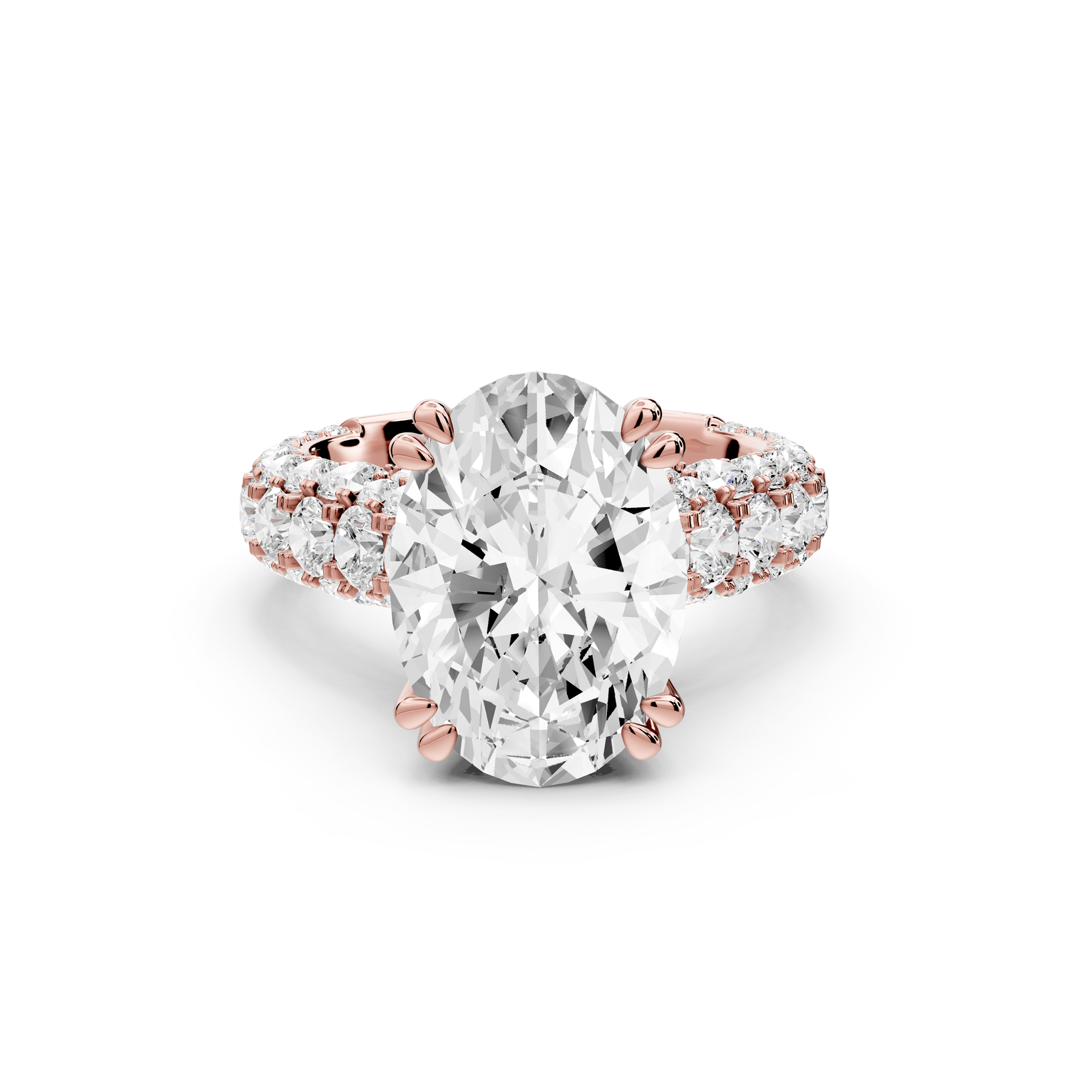 Clarissa - 4ct oval Engagement Ring 18k rose gold - Mr. Alex Jewelry