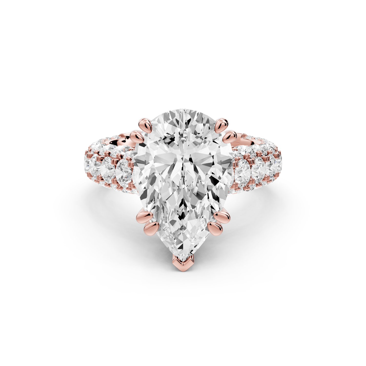 Clarissa - 4ct pear Engagement Ring 14k rose gold - Mr. Alex Jewelry