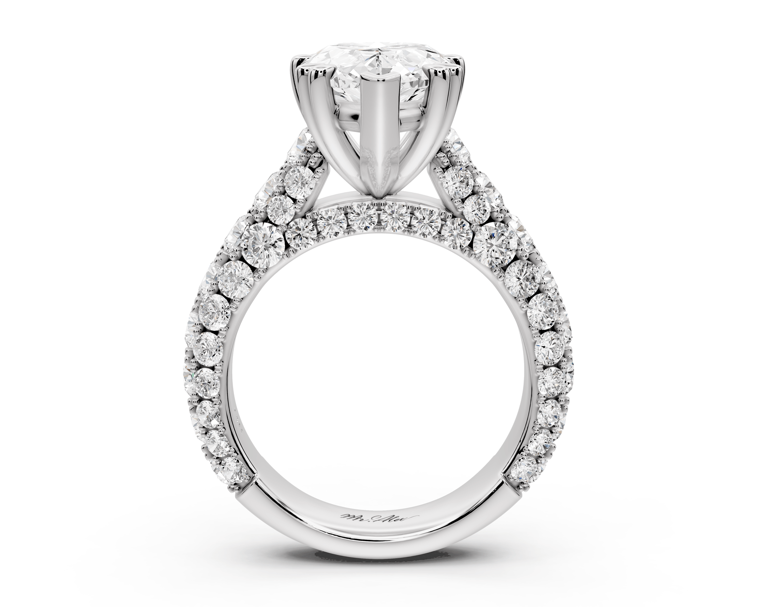 Clarissa - 4ct pear Engagement Ring 14k white gold - Mr. Alex Jewelry