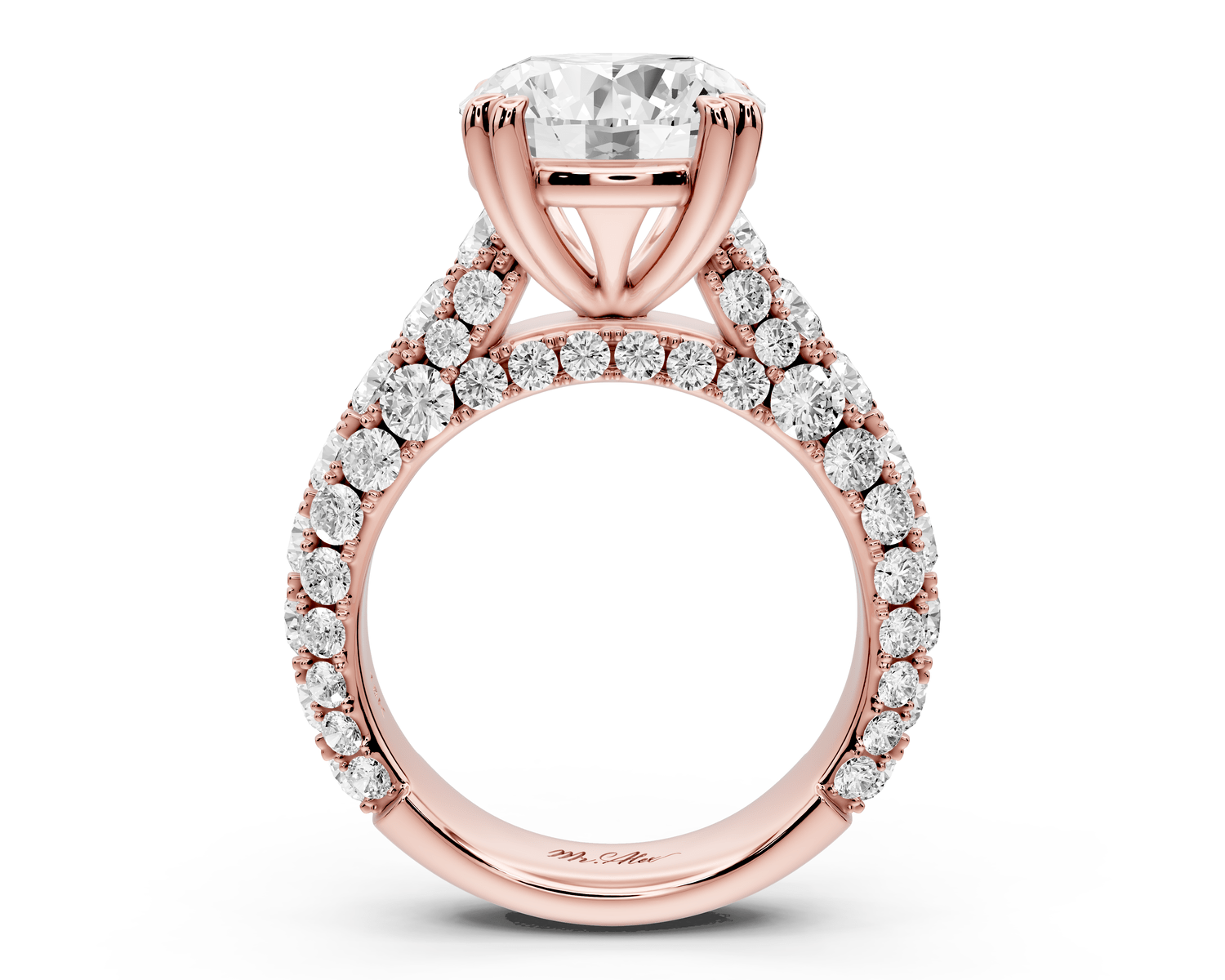 Clarissa - 4ct round Engagement Ring 14k rose gold - Mr. Alex Jewelry