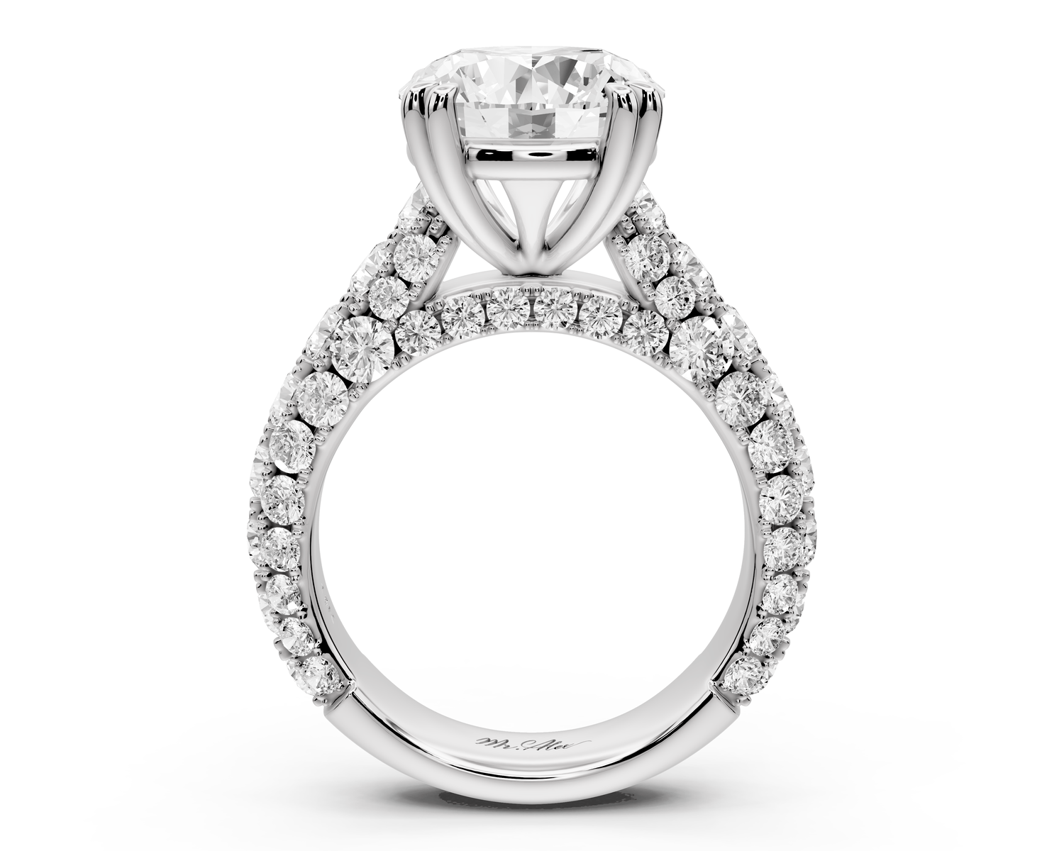 Clarissa - 4ct round Engagement Ring 14k white gold - Mr. Alex Jewelry