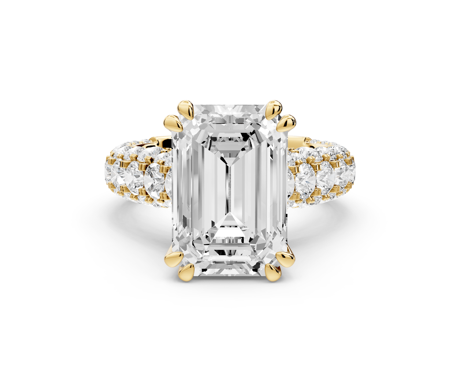 Clarissa - 5ct emerald Engagement Ring 14k yellow gold - Mr. Alex Jewelry