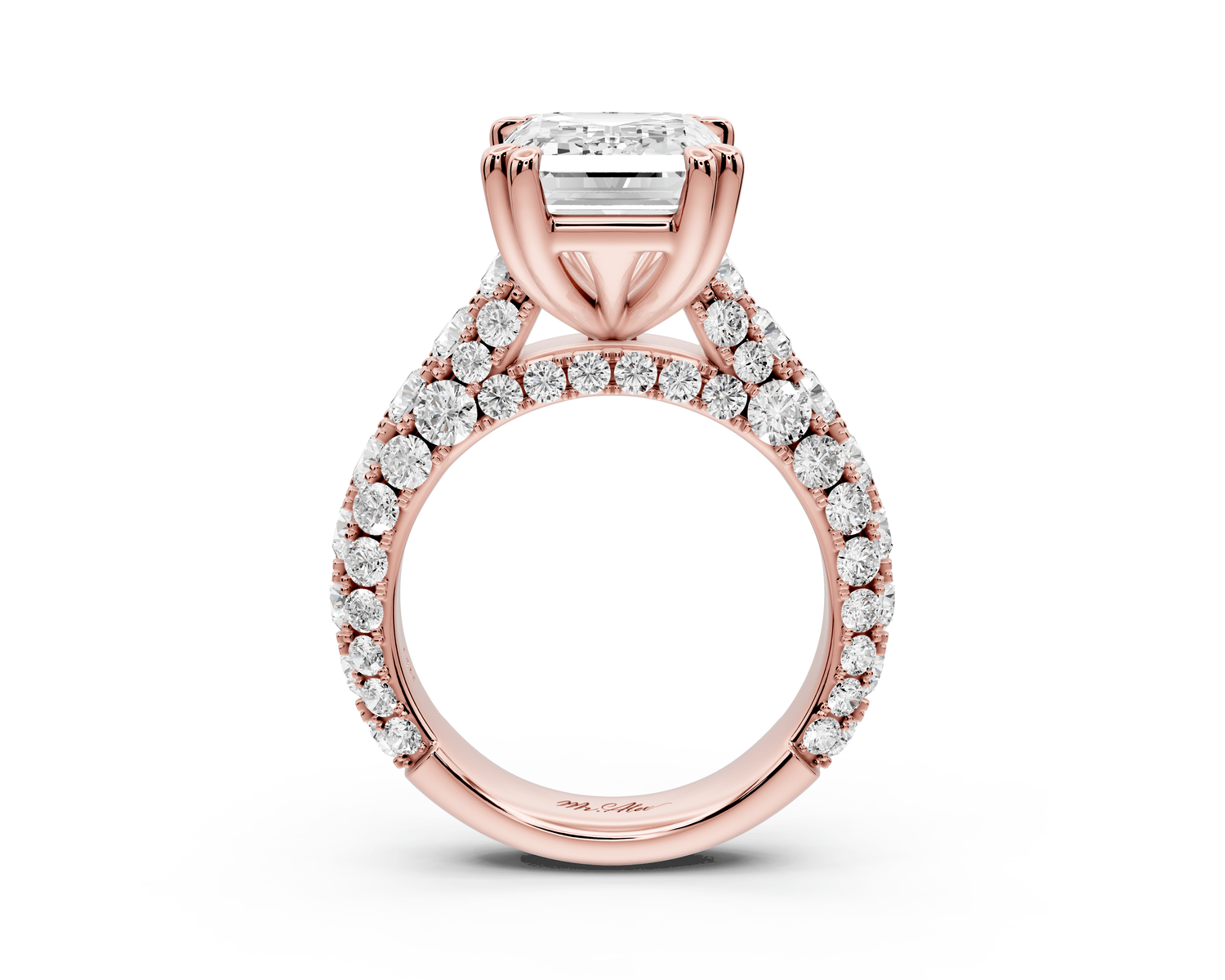 Clarissa - 5ct emerald Engagement Ring 18k rose gold - Mr. Alex Jewelry