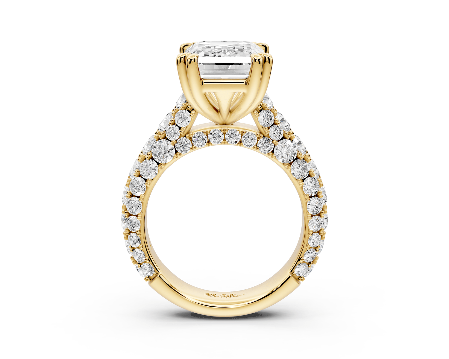 Clarissa - 5ct emerald Engagement Ring 18k yellow gold - Mr. Alex Jewelry