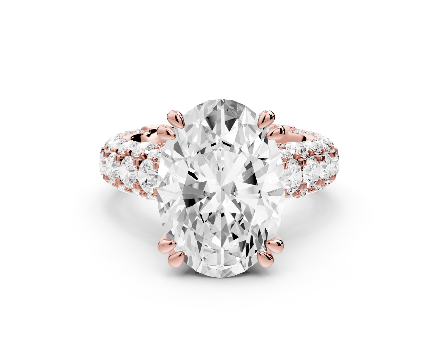 Clarissa - 5ct oval Engagement Ring 14k rose gold - Mr. Alex Jewelry