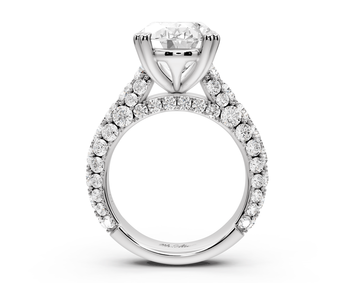 Clarissa - 5ct oval Engagement Ring 14k white gold - Mr. Alex Jewelry