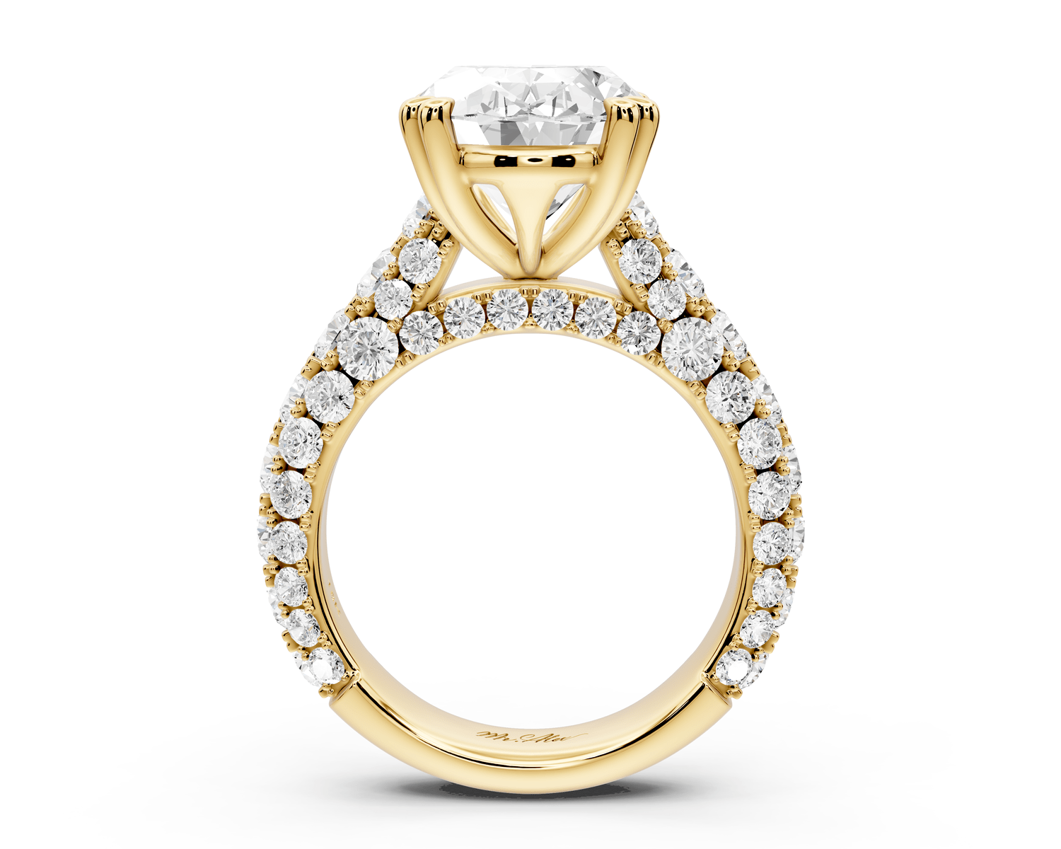 Clarissa - 5ct oval Engagement Ring 14k yellow gold - Mr. Alex Jewelry