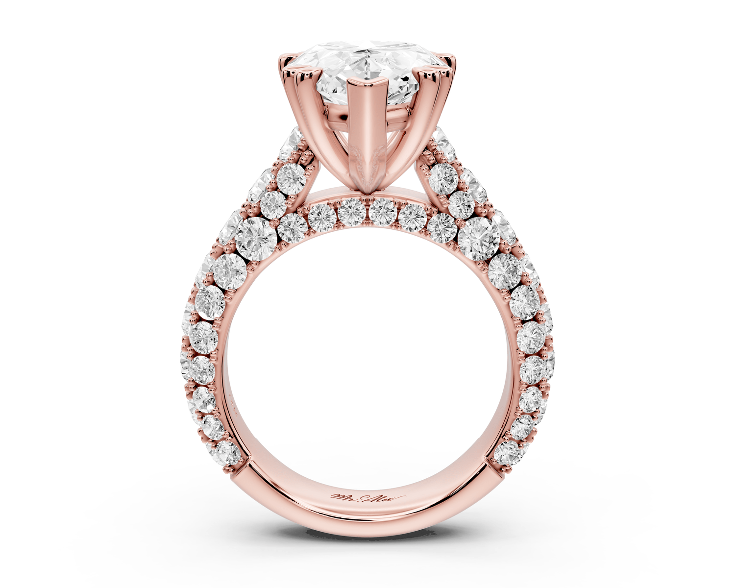 Clarissa - 5ct pear Engagement Ring 14k rose gold - Mr. Alex Jewelry