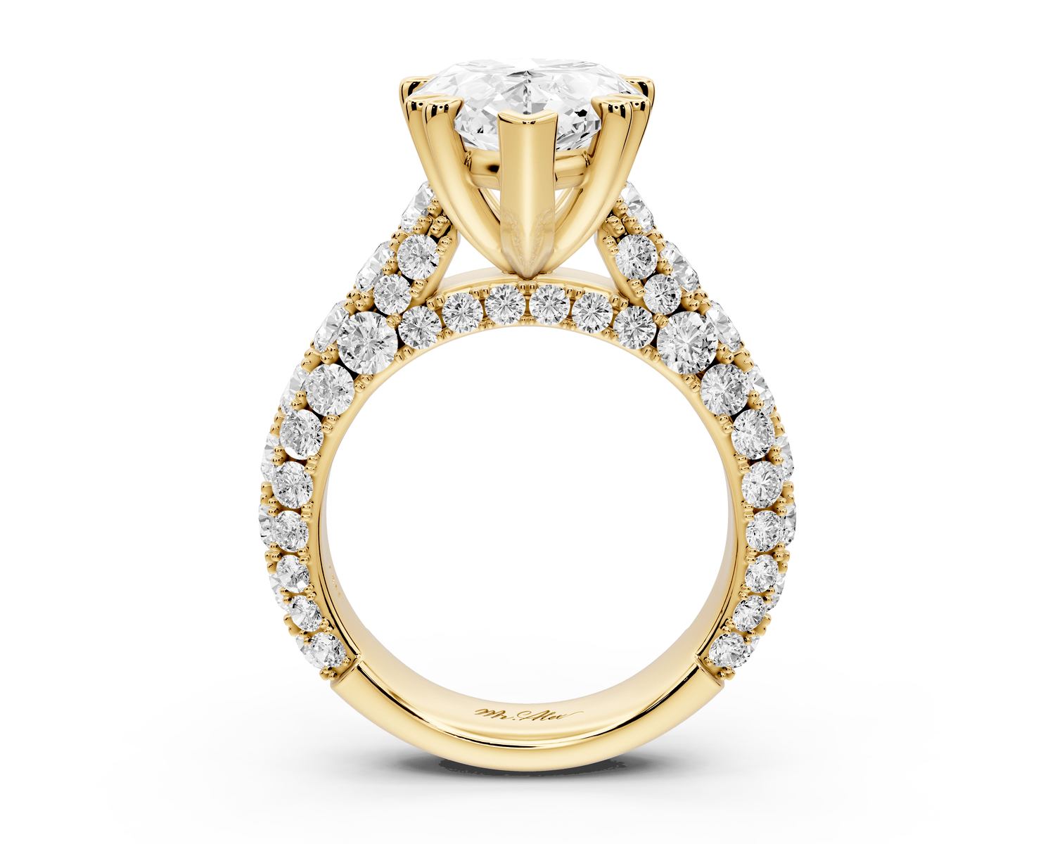 Clarissa - 5ct pear Engagement Ring 14k yellow gold - Mr. Alex Jewelry