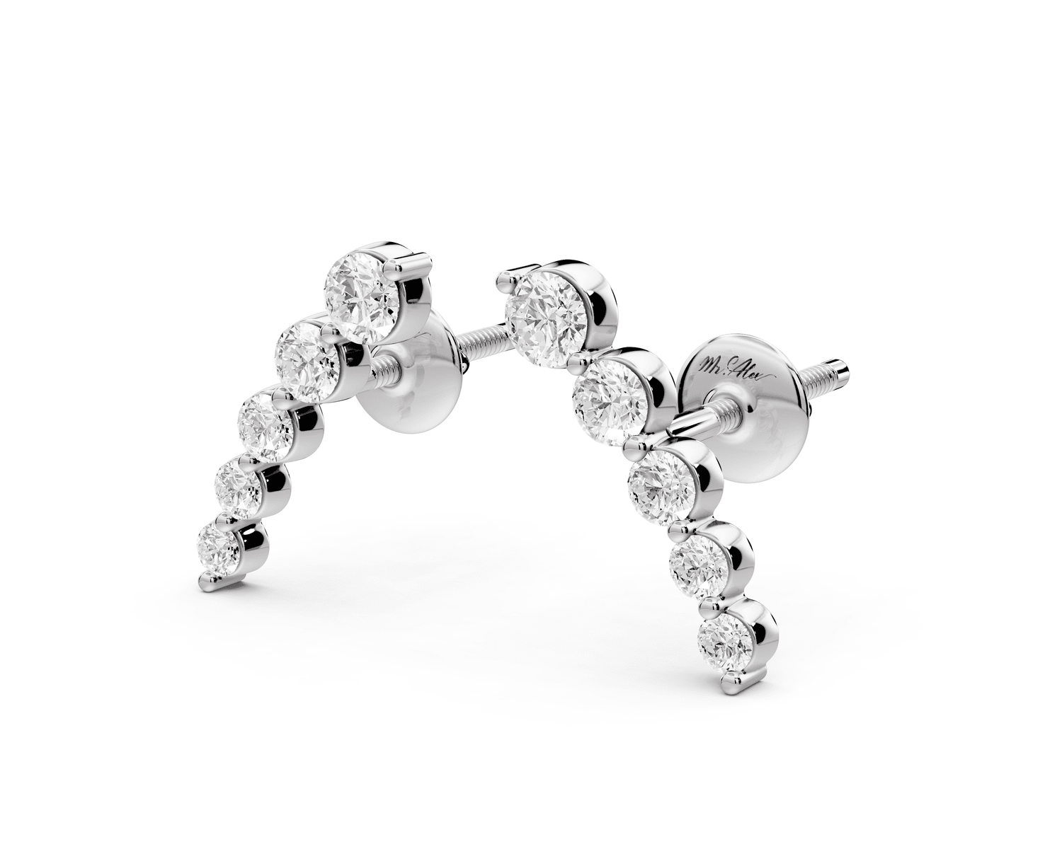 Daphne Earrings White Gold - Mr. Alex Jewelry