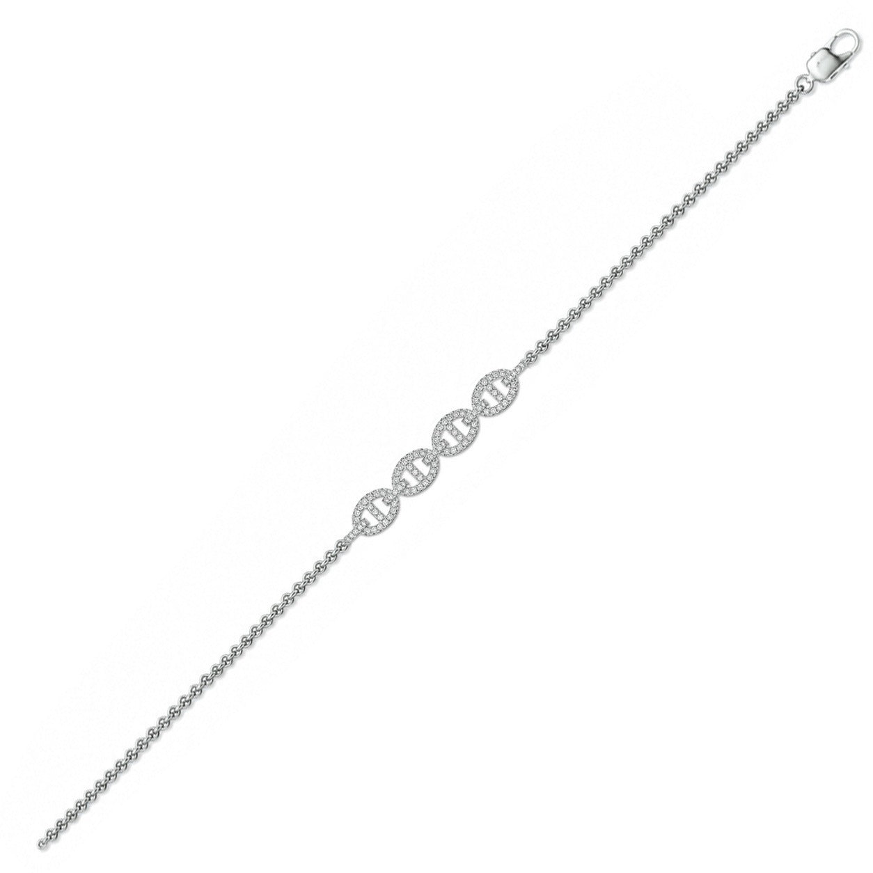 silver braclet dia wt 0.30 ct