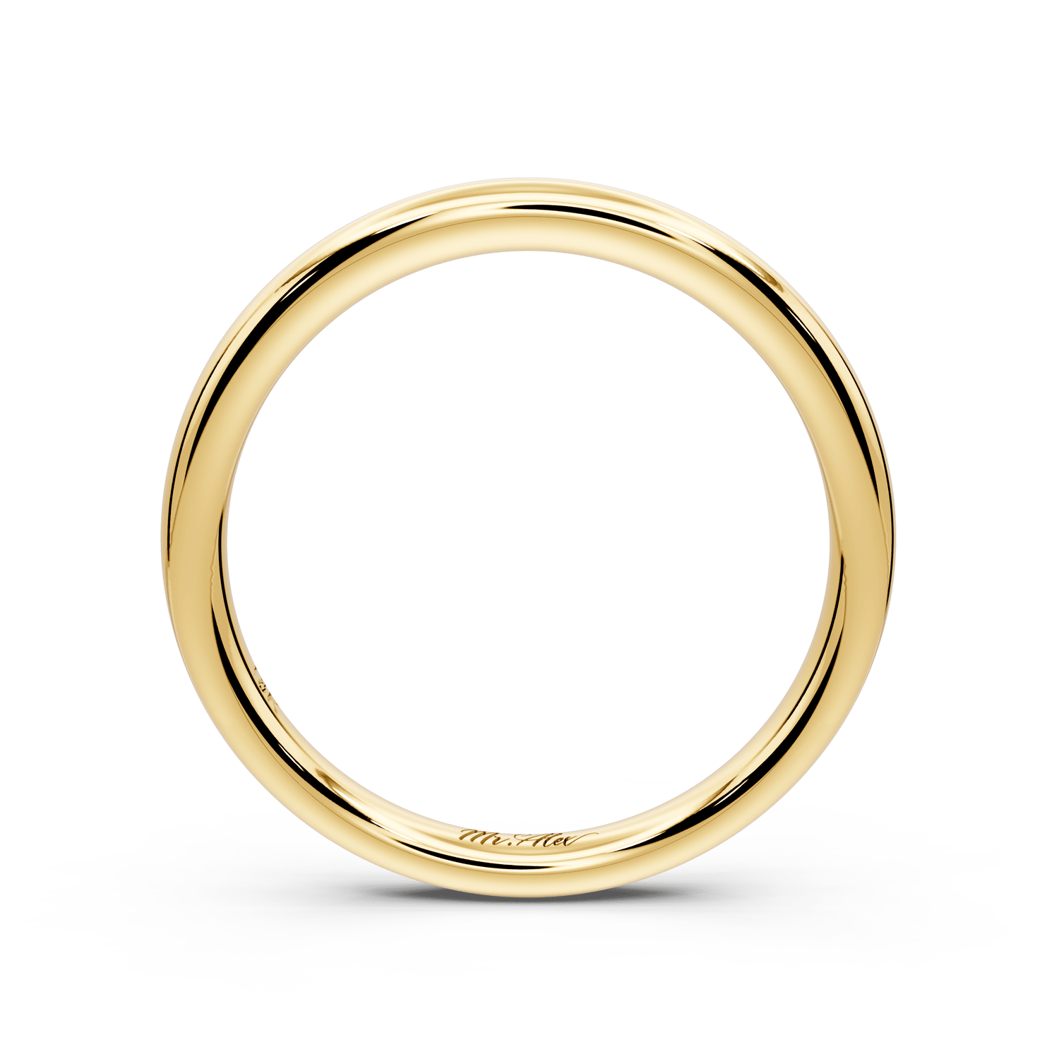 Eliana - 14k yellow gold Minimalist Domed Stackable Wedding Band - Mr. Alex Jewelry