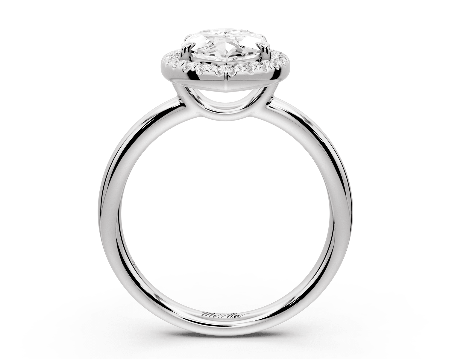Eliana - 2ct platinum marquise diamond with halo engagement ring - Mr. Alex Jewelry