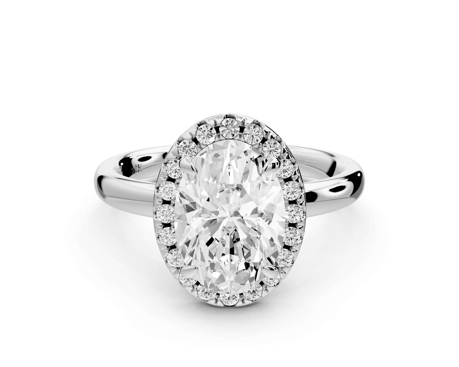 Eliana - 2ct platinum oval diamond with halo engagmennt ring - Mr. Alex Jewelry
