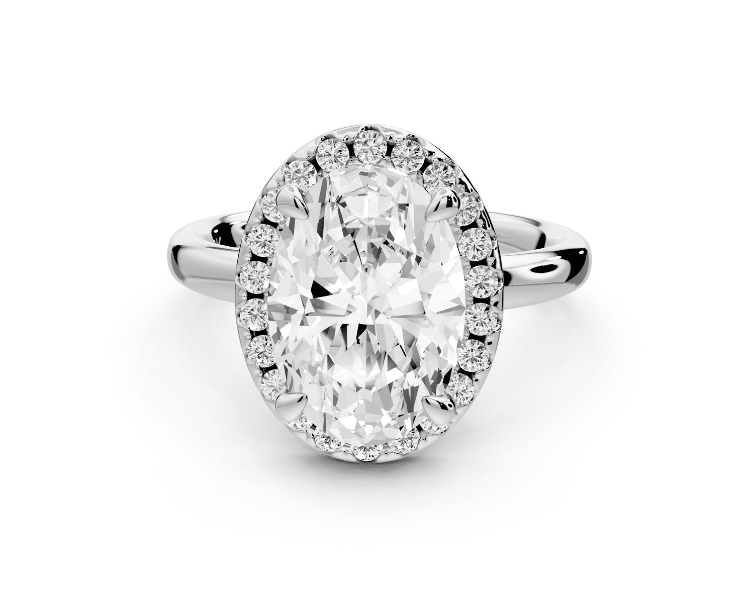 Eliana - 3ct platinum oval diamond with halo engagmennt ring - Mr. Alex Jewelry