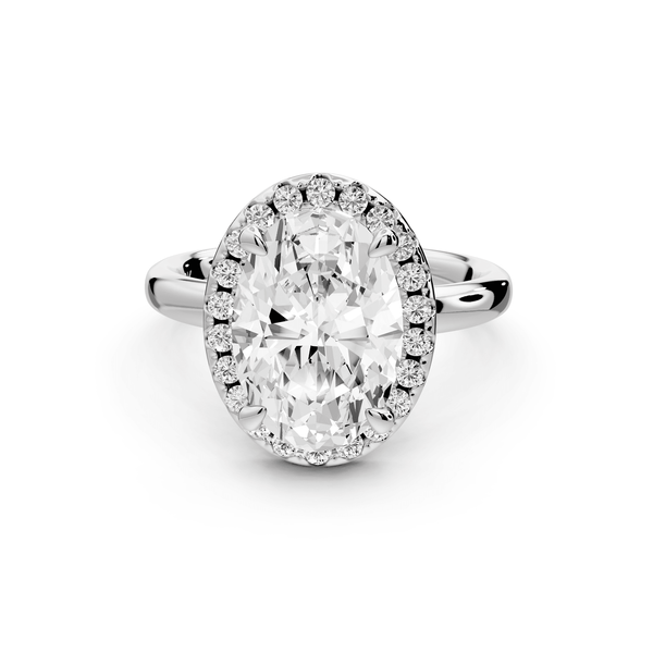 Eliana - 3ct platinum oval diamond with halo engagmennt ring - Mr. Alex Jewelry