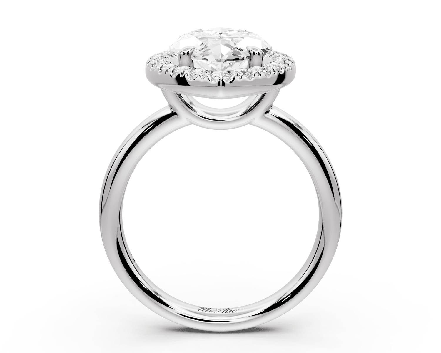 Eliana - 4ct platinum marquise diamond with halo engagement ring - Mr. Alex Jewelry