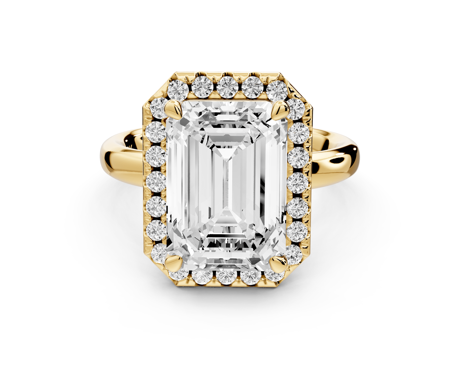Eliana - 5ct 18k yellow gold oval diamond with halo engagmennt ring - Mr. Alex Jewelry