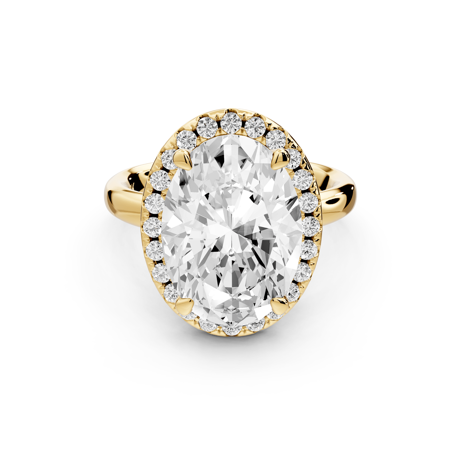 Eliana - 5ct 18k yellow gold pear diamond with halo engagmennt ring - Mr. Alex Jewelry