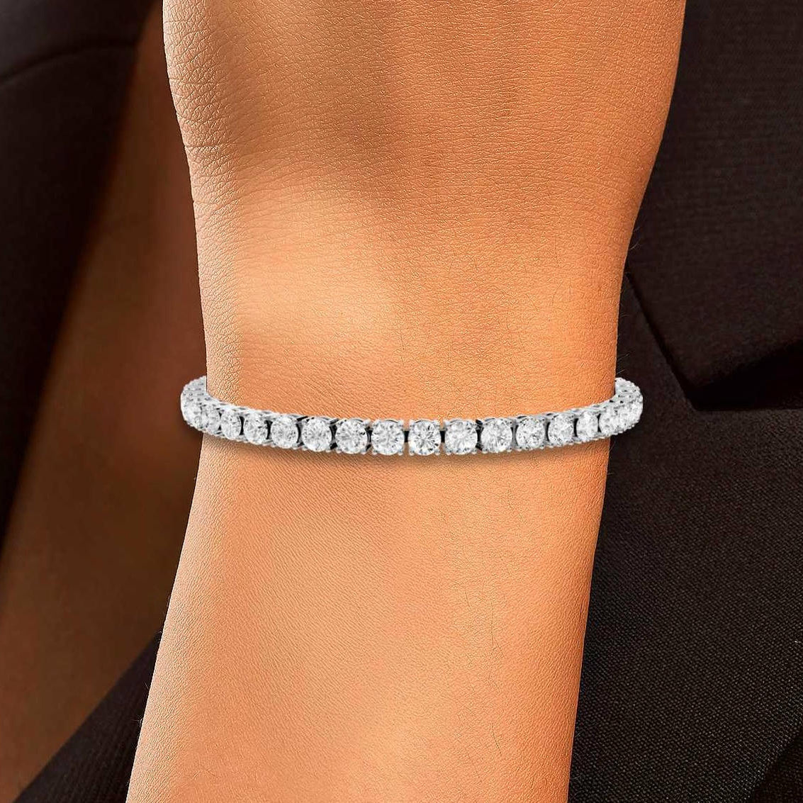 Eliza Diamond Tennis Bracelet (4.5mm) – 14K White Gold - Mr. Alex Jewelry