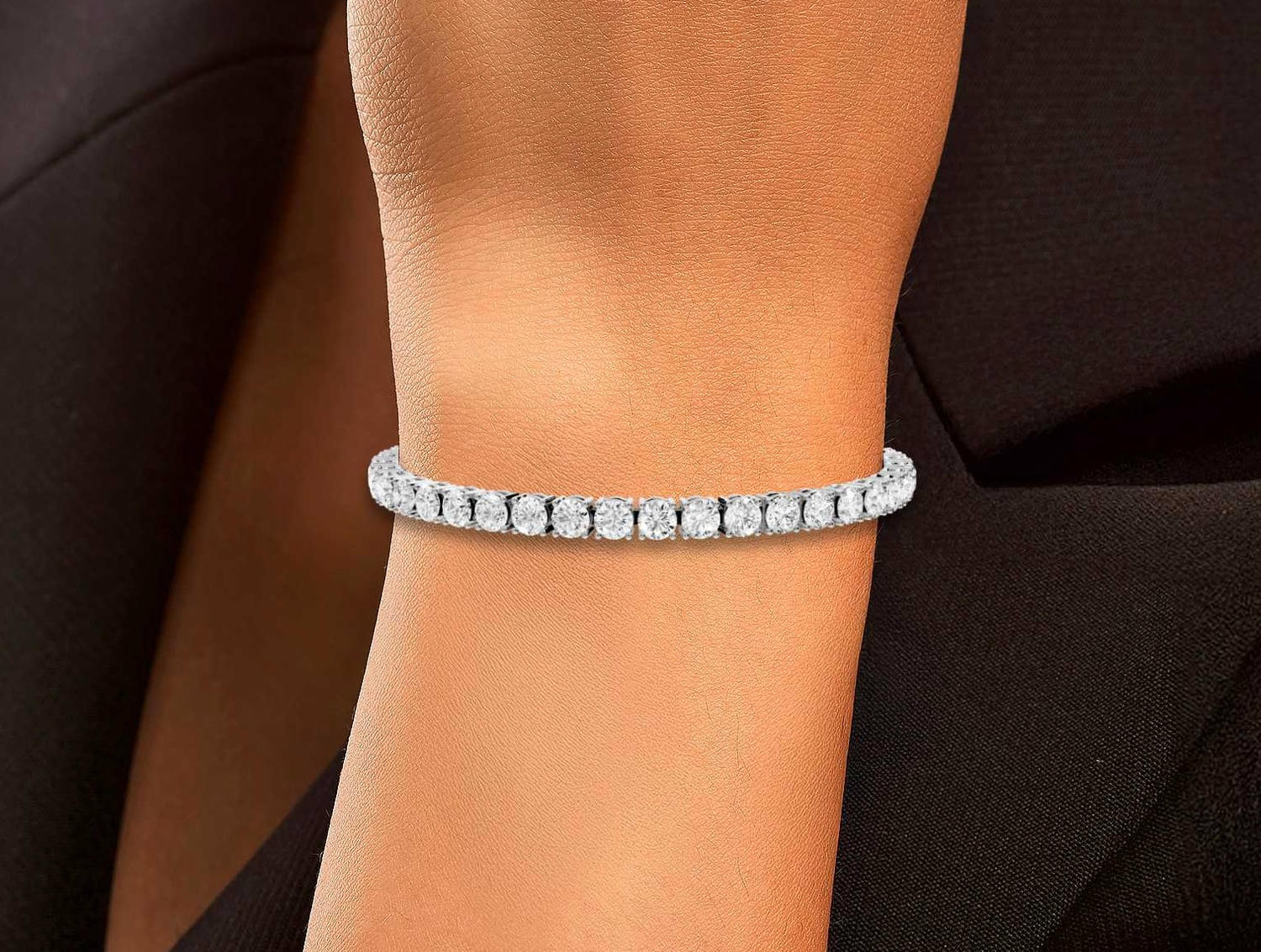 Eliza Diamond Tennis Bracelet (4.5mm) – 14K White Gold - Mr. Alex Jewelry