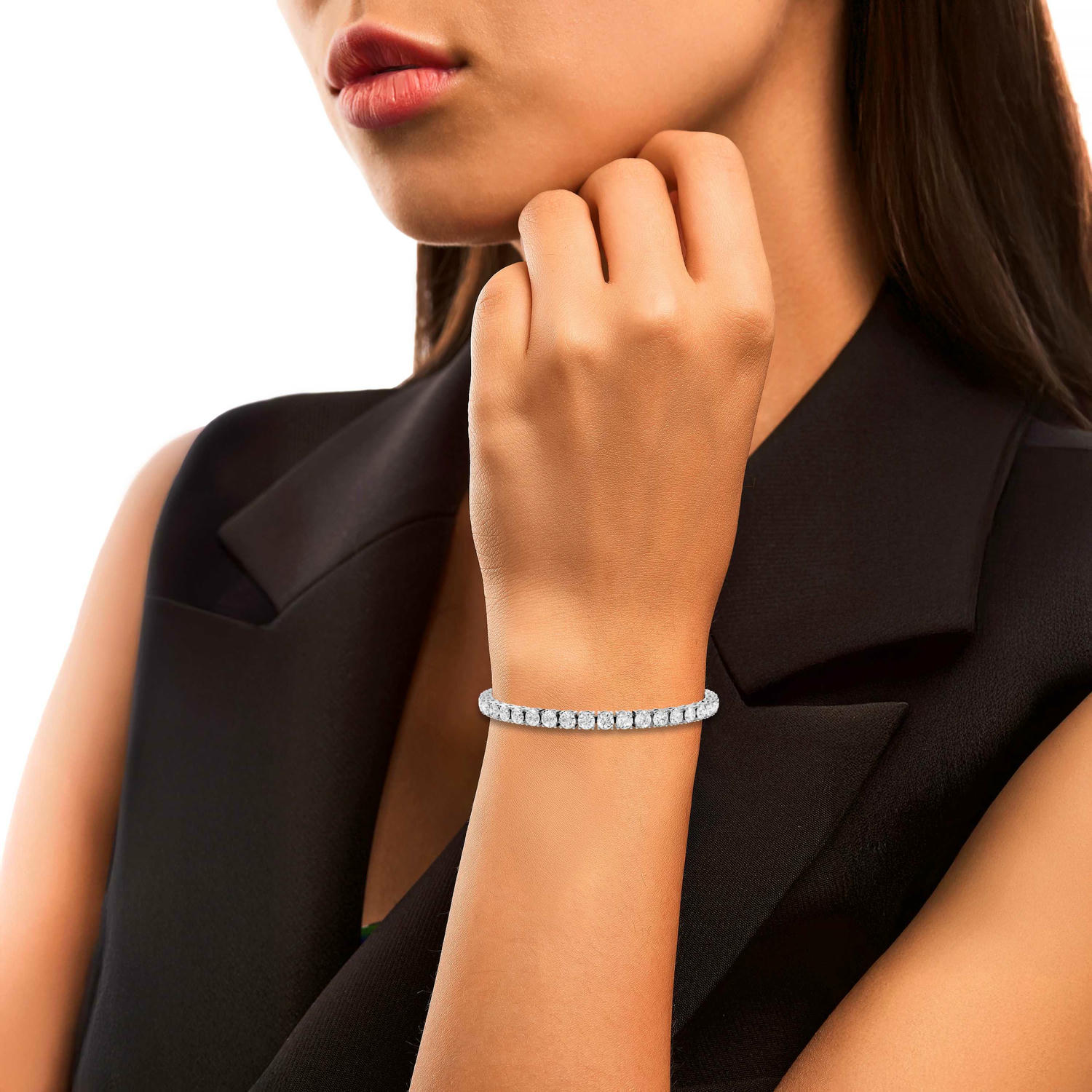Eliza Diamond Tennis Bracelet (4.5mm) – 14K White Gold - Mr. Alex Jewelry